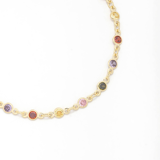 PX-0063 PULSEIRA COM PEDRAS COLORIDAS