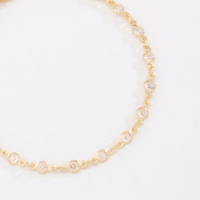 PX-0089 PULSEIRA BANHADA A OURO 18K COM DETALHES CRAVEJADOS EM ZIRCÔNIAS