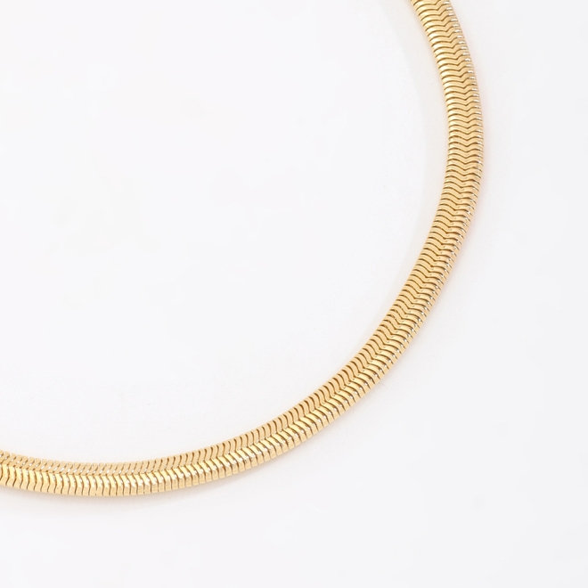 TR-0007 TORNOZELEIRA BANHADA A OURO 18K COM CORRENTE EM MALHA SERPENTE